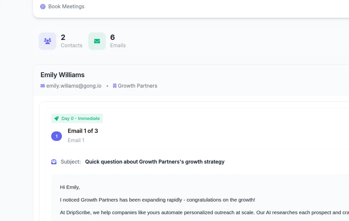 Generated Email Sequences